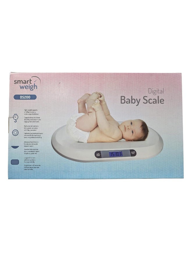 Smart Weigh Comfort Baby Scale Digital with Large Backlit LCD Display, 3 Weighing Modes and Tare Feature, 20 kg / 44 lb, for Infant, Baby and Toddler - Image 5